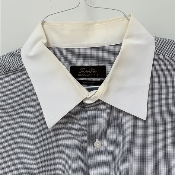 Tasso Elba white collar regular fit button down - Picture 3 of 4